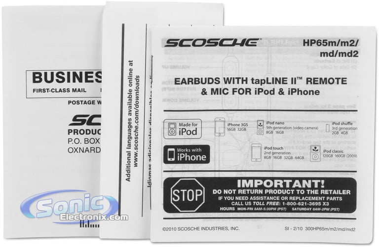 Scosche HP65md In-Ear Chameleon Earbuds/Headphones with tapLINE II Conrtols Image 6
