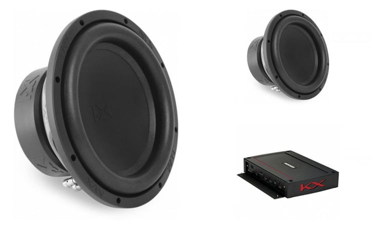 Kicker KXA1200.2 Amplifier + (2) NVX 10" Subwoofers Image 1