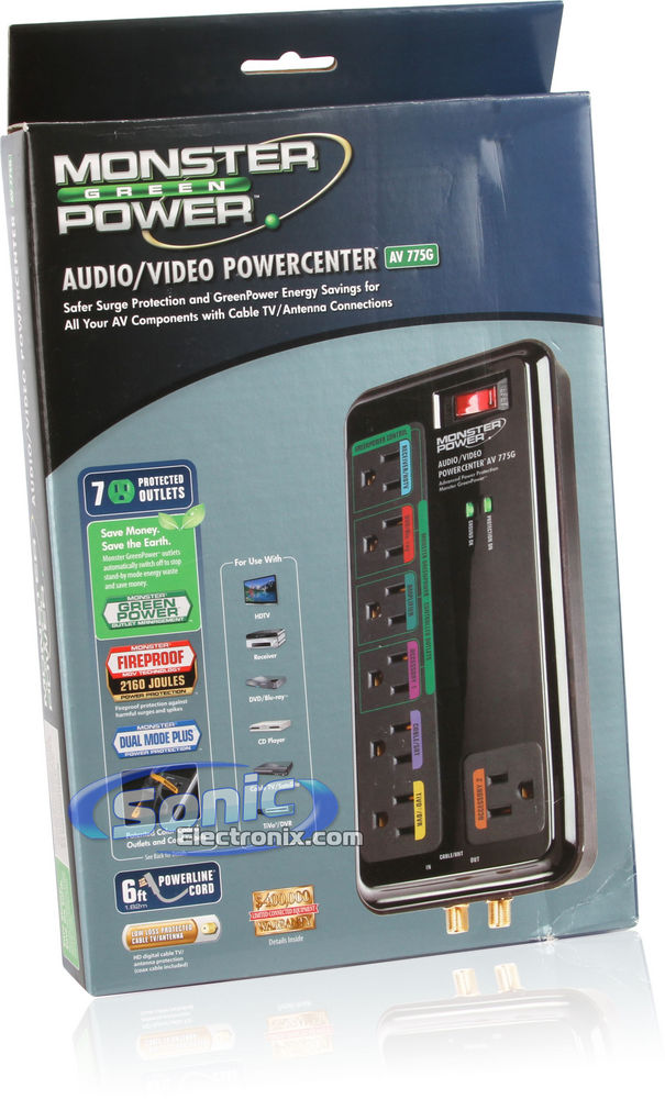 Monster Cable PowerCenter Surge Protector (MP AV 775G) Image 7