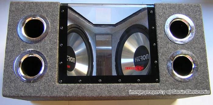 2 12" Subwoofers loaded in Bandpass Enclosure Image 1