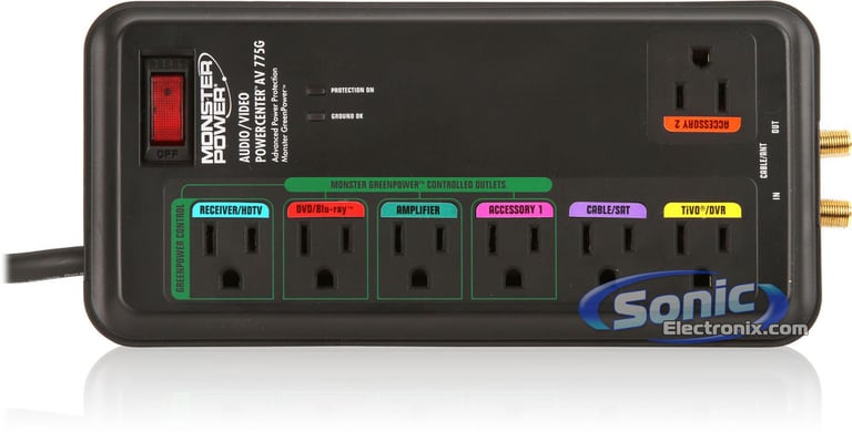 Monster Cable PowerCenter Surge Protector (MP AV 775G) Image 3