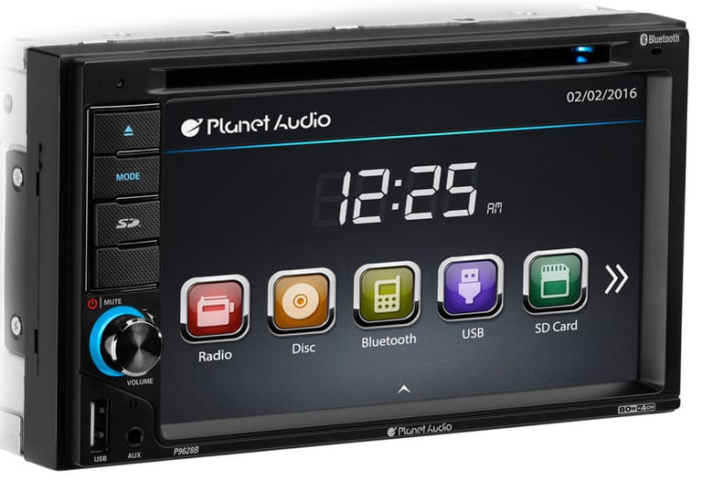 Planet Audio P9628B Double-DIN DVD Receiver with Free Backup Camera Image 3