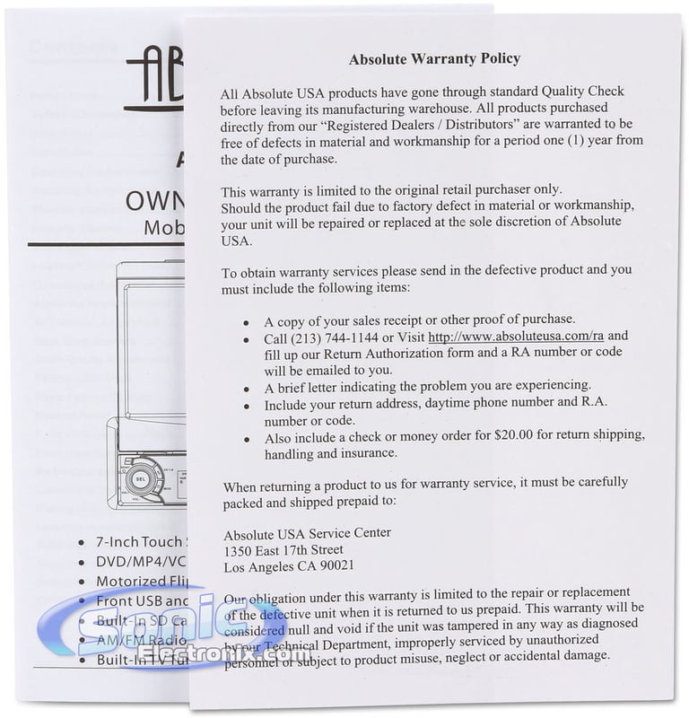 Absolute AVH7000BT Image 10