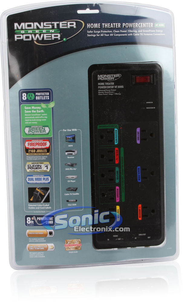 Monster Cable PowerCenter Surge Protector (MP HT 800G) Image 8