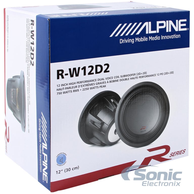 (2) Alpine R-W12D2 Subwoofer with Free Dual 12" Sub Enclosure Image 12