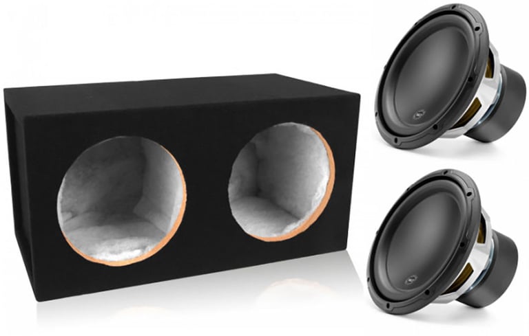 (2) JL Audio 10W3v3-4 10" 4-Ohm Subwoofers With Free Enclosure Image 1