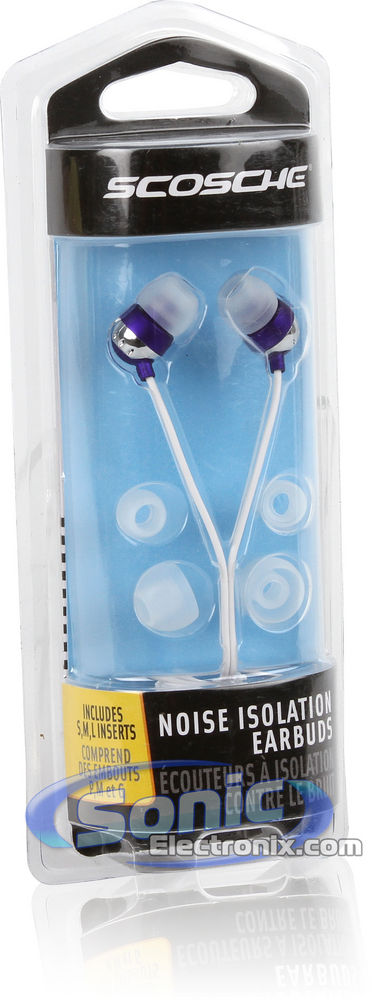 Scosche HP6PU thudBUDS In-Ear Headphones/Earbuds (Purple) Image 7