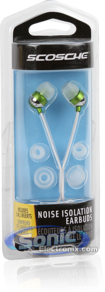 Scosche HP6G thudBUDS In-Ear Headphones/Earbuds (Green) Image 7