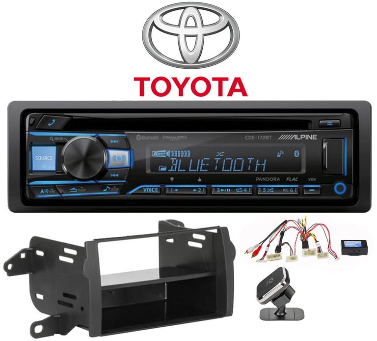 Alpine CDE-172BT Bundle #44 for select Toyota Matrix vehicles Image 1