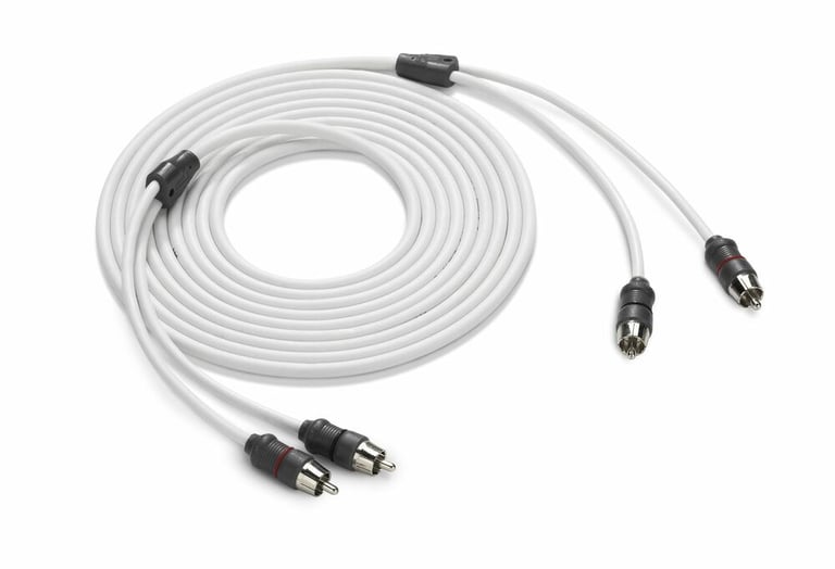 JL Audio XMD-WHTAIC2-12 White 2-Channel RCA Cable (Open Box, Good) Image 1