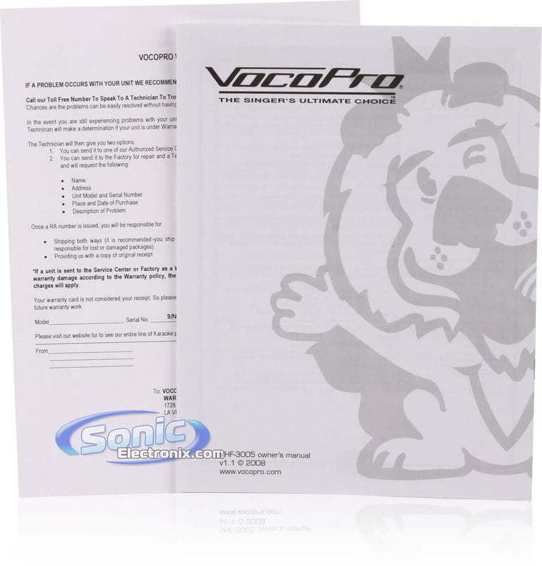 VocoPro VHF-3005-3 Image 8