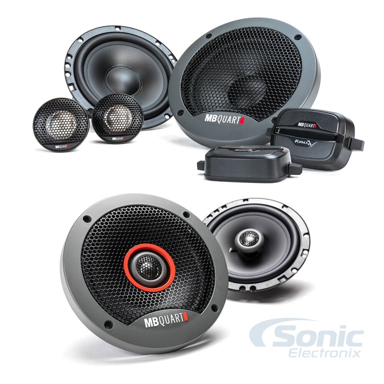 (2) MB QUART FSB216 6.5" Component Speakers + (2) 6.5" Coaxial Speakers Image 1