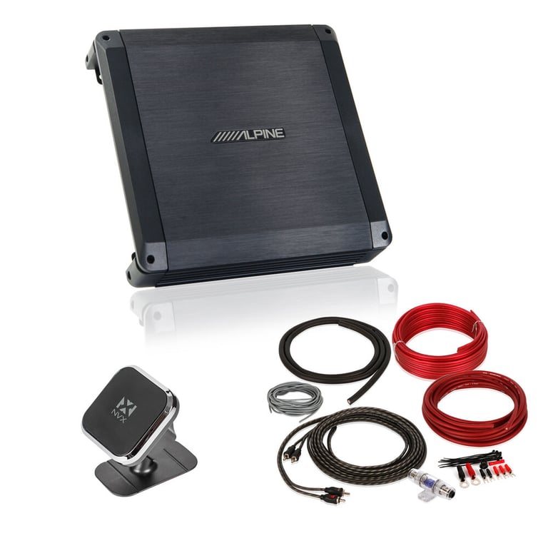 Alpine BBX-T600 Amplifier + Free Belva 8 Gauge Amp Kit + Cell Phone Mount Image 1
