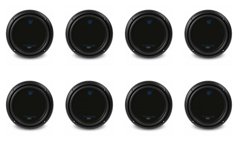 Planet Audio 10" 1500W Dual 4 Ohm Voice Coil Car Audio Power Subwoofer (8 Pack) Image 1