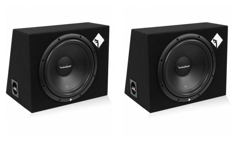 Rockford Fosgate 12" 400 Watt Loaded Car Subwoofer Sub Enclosure (2 Pack) Image 1