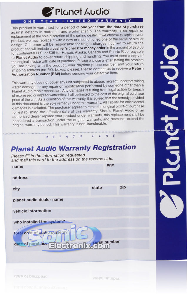Planet Audio TQ322 Image 9