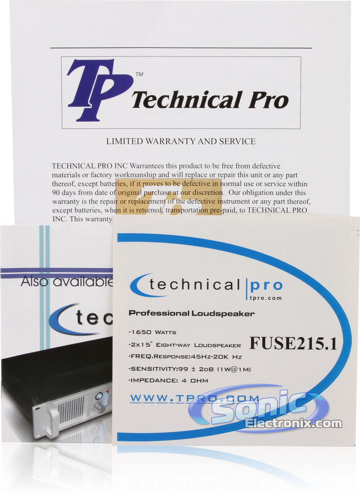 Technical Pro FUSE-215 (FUSE-215.1) Image 5