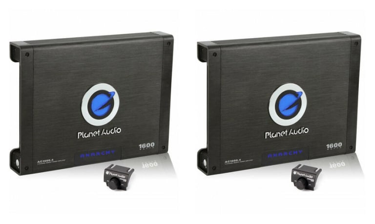 Planet Audio AC1600.4 1600W 4 Channel Car Amplifier Power Amp & Remote (2 Pack) Image 1