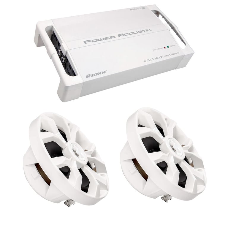 Power Acoustik MSA4‐1300D with Belva Marine BBMS65W Image 1