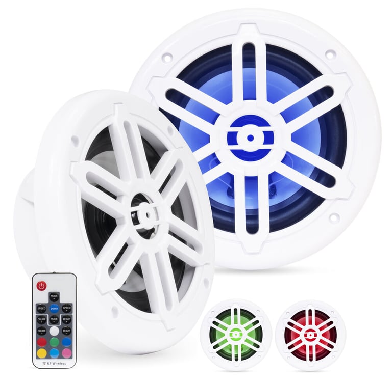 Power Acoustik MSA4‐1300D w/ Belva BMRBGWH Speakers and Amp Kit Image 8