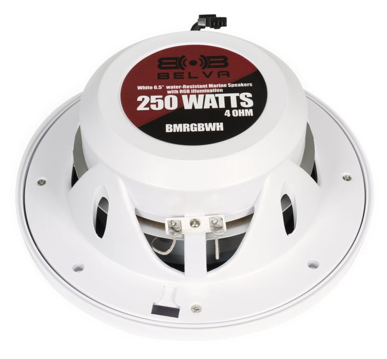 Power Acoustik MSA4‐1300D w/ Belva BMRBGWH Speakers and Amp Kit Image 10