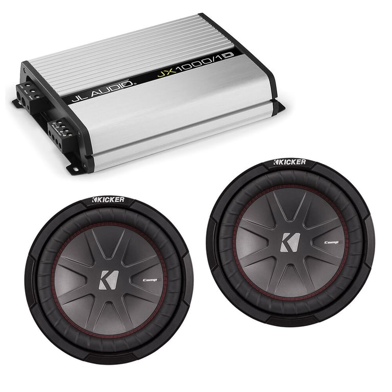 JL Audio JX1000/1D with (2) Kicker 43CWR102 Subwoofers Image 1