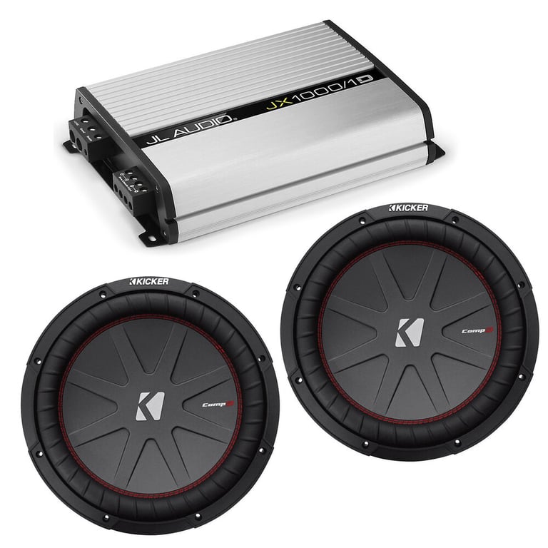 JL Audio JX1000/1D with 2 Kicker 43CWR122 Subwoofers Image 1