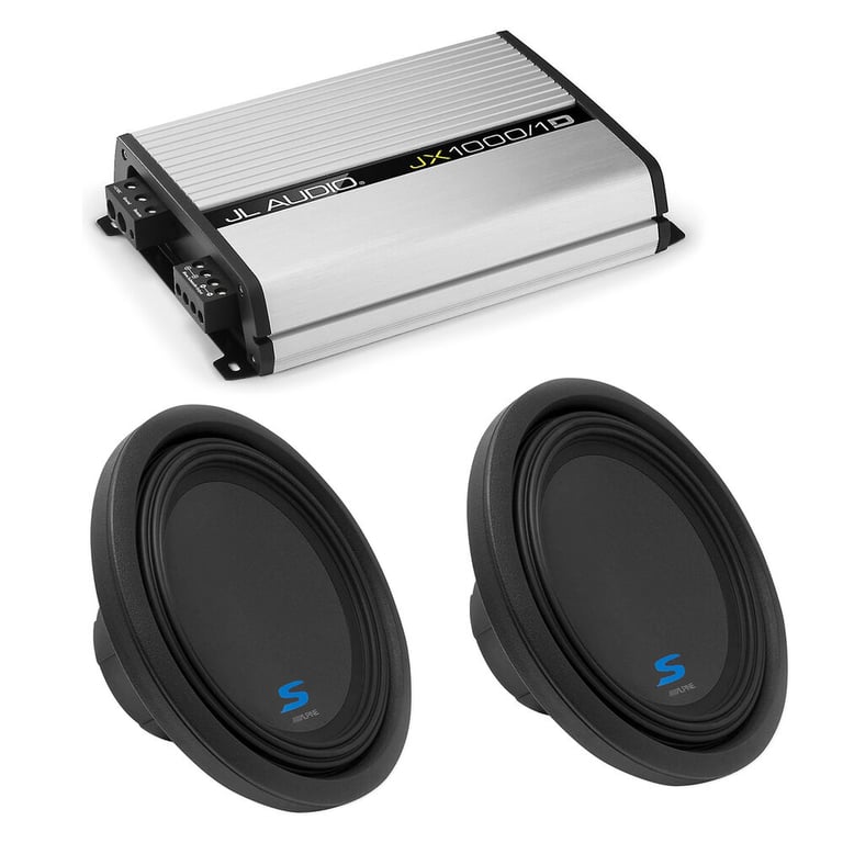 JL Audio JX1000/1D with 2 Alpine SW12D4 Subwoofer Image 1