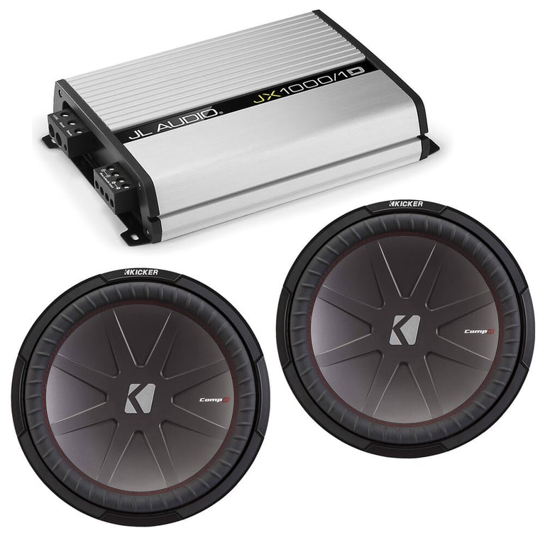 JL Audio JX1000/1D with 2 Kicker 43CWR84 Subwoofers Image 1