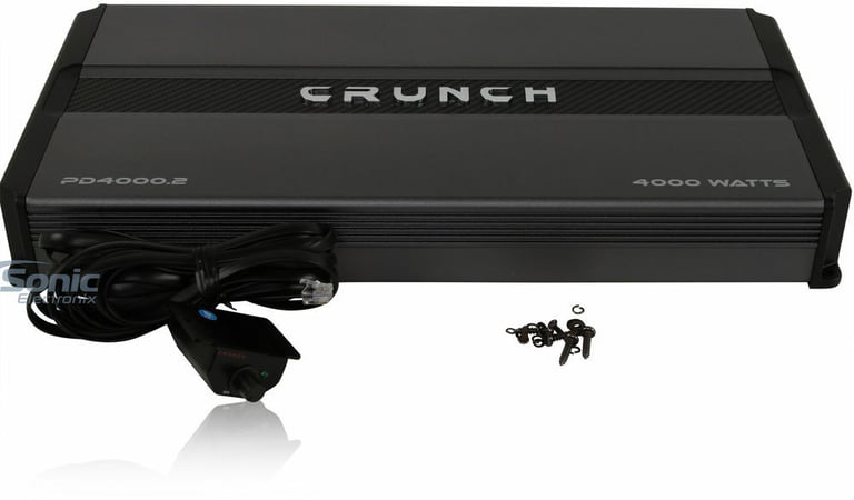 Crunch Power Drive 4000W Class A/B Amplifier PD4000.2 + Amp Kit Image 6