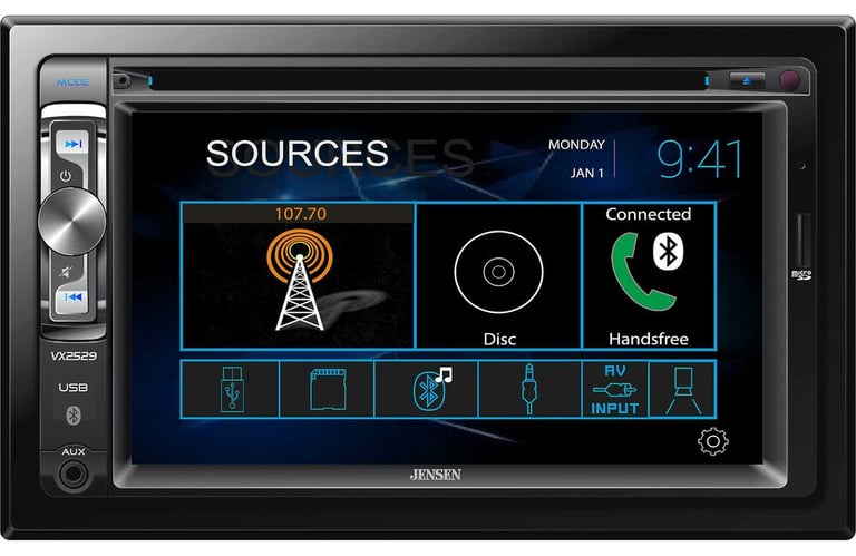 Jensen VX2529 with Belva Backup Cam Image 2