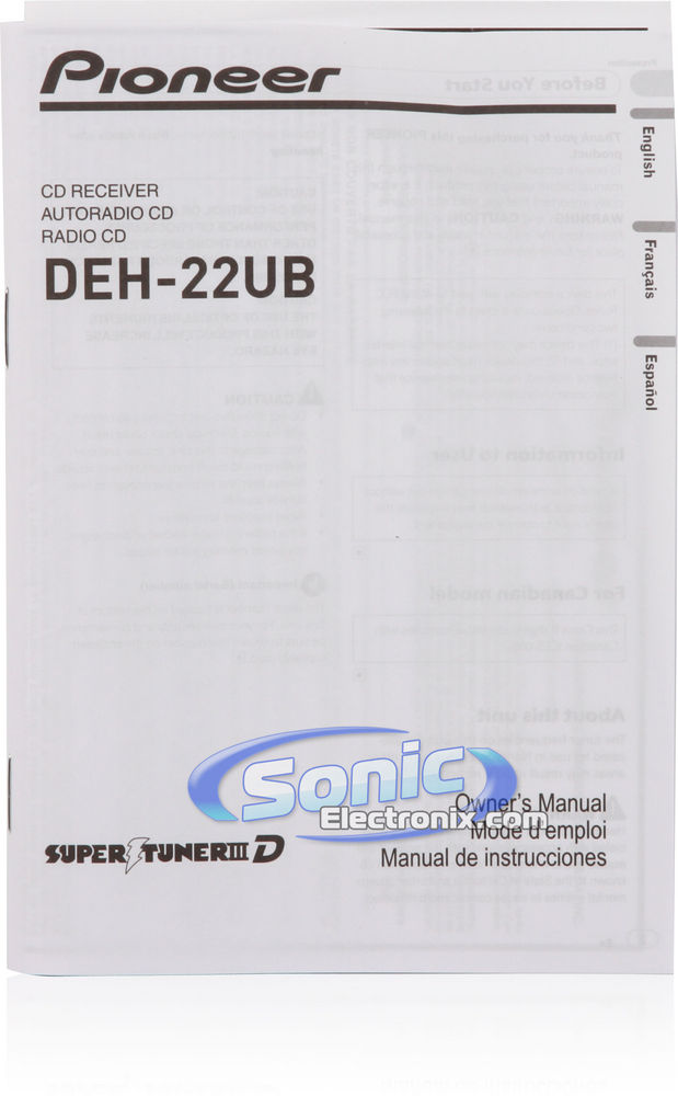 Pioneer DEH-22UB Image 8