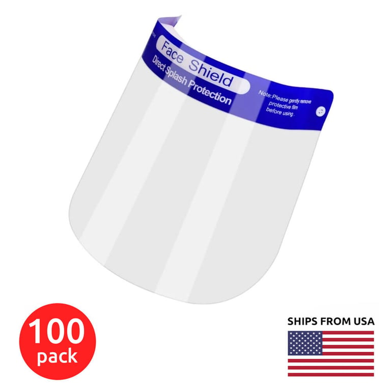 (100-Pack) XRGO Adjustable Medical Face Shield with Anti-fog Film FaceShield1) Image 1