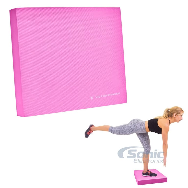Victor Fitness Pink Stability Non-Slip Balance Foam Mat VFBMPK Image 1