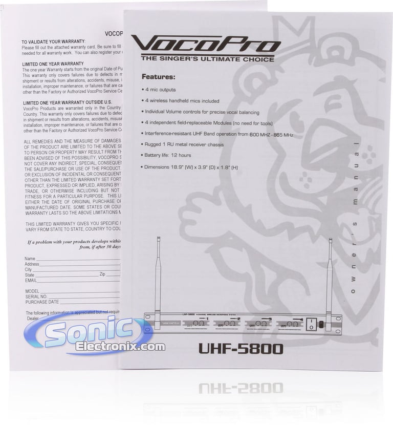 VocoPro UHF-5800-3 Image 10