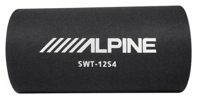 Alpine KTA-200M + Alpine SWT-12S4 12" Sealed Subwoofer Tube Enclosure Package Image 3