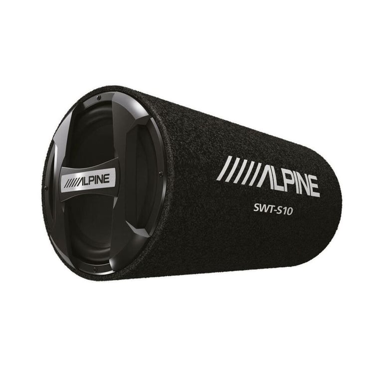 Alpine KTA-200M + Alpine SWT-S10 10" Sealed Subwoofer Tube Enclosure Package Image 2