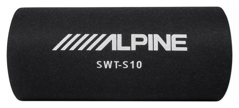 Alpine KTA-200M + Alpine SWT-S10 10" Sealed Subwoofer Tube Enclosure Package Image 3