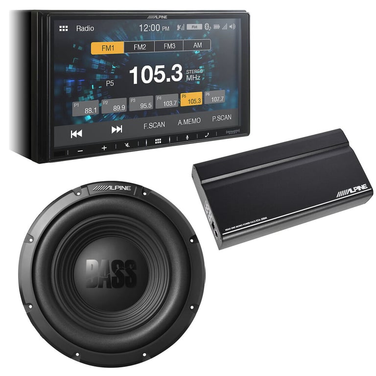 Alpine iLX-W650 + KTA-200M + W12S4 Package Image 1