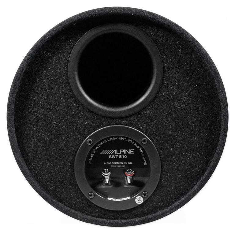 Alpine KTA-200M + Alpine SWT-S10 10" Sealed Subwoofer Tube Enclosure Package Image 5