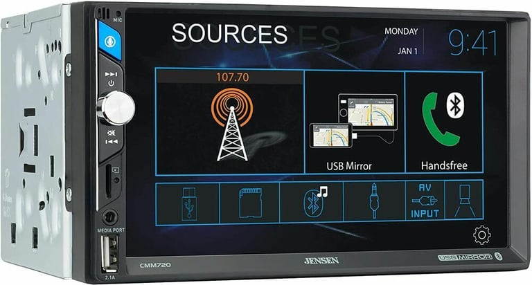 Jensen CMM720 (Doesn't Play CD's) + Belva Backup Camera Image 2