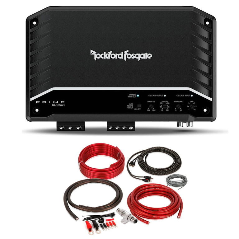 Rockford Fosgate Prime R2-1200X1 + Free Belva Amp Kit Image 1