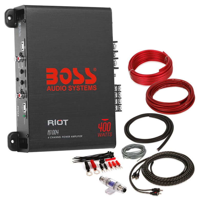 Boss R1004 Amplifier + 8 Gauge Amp Kit Image 1