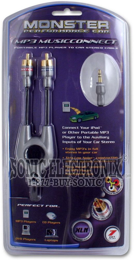Monster Cable Portable Audio Player to Car Stereo Cable (MPC MCON 2M) Image 3