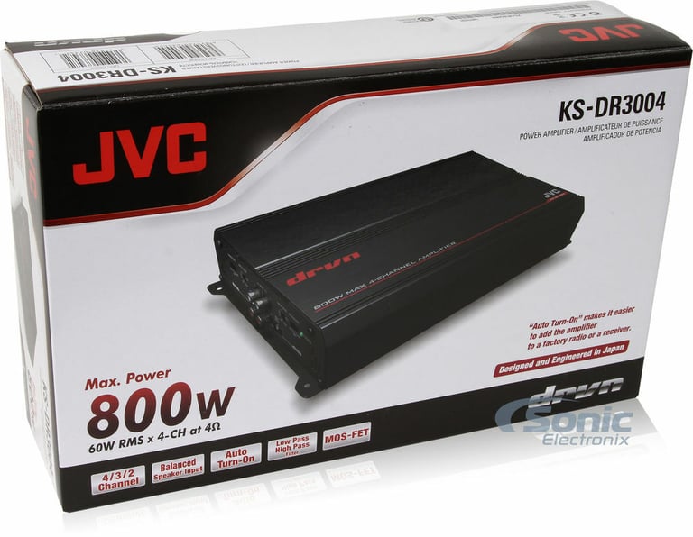 JVC KS-DR3004 Amplifier + Belva 4 Gauge Amp Kit Image 7