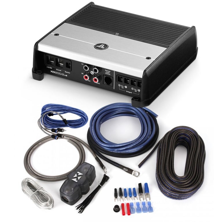 JL Audio XD200/2v2 with Amplifier Wiring Kit Image 1