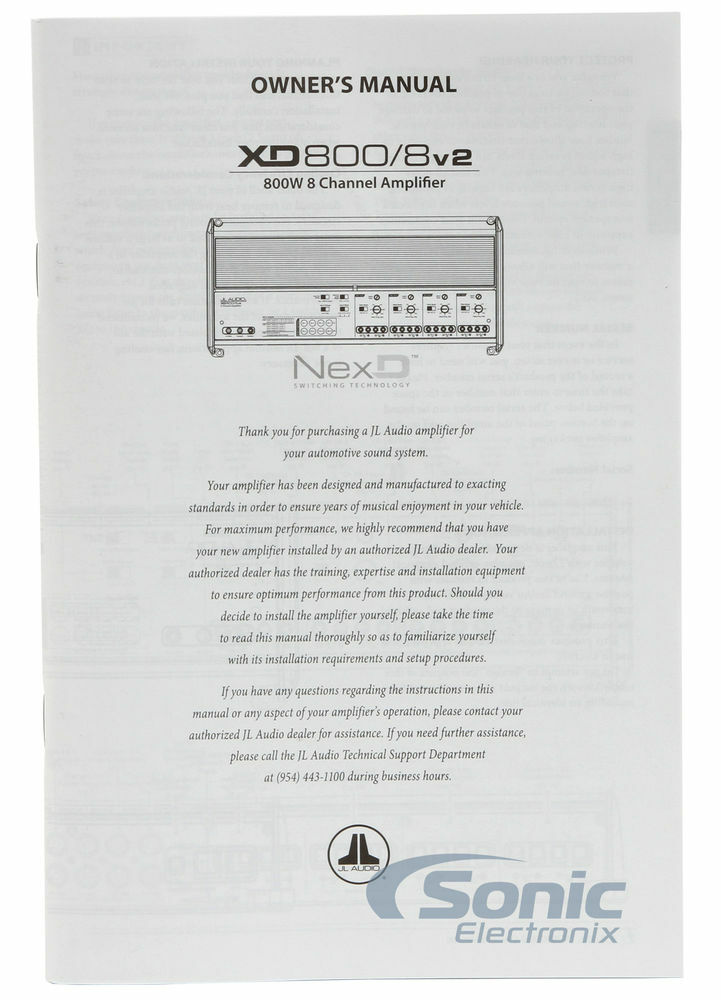 JL Audio XD800/8v2 with Amplifier Wiring Kit Image 8