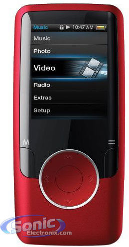 Coby MP620-4G 4GB 1.8" MP3/MP4 Player with FM Radio (Red) Open Box Image 1