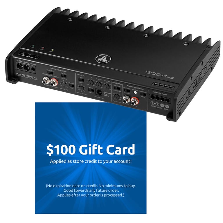 JL Audio Slash 600/1v3 Amplifier + Free $100 Gift Card Image 1
