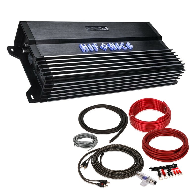 Hifonics A1500.1D Amplifier + Free Amp Wiring Kit Image 1